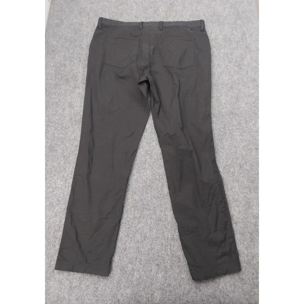 Adidas Golf Pants Mens 40x34 Black Flat Front Stretch Performance Outdoor Preppy
